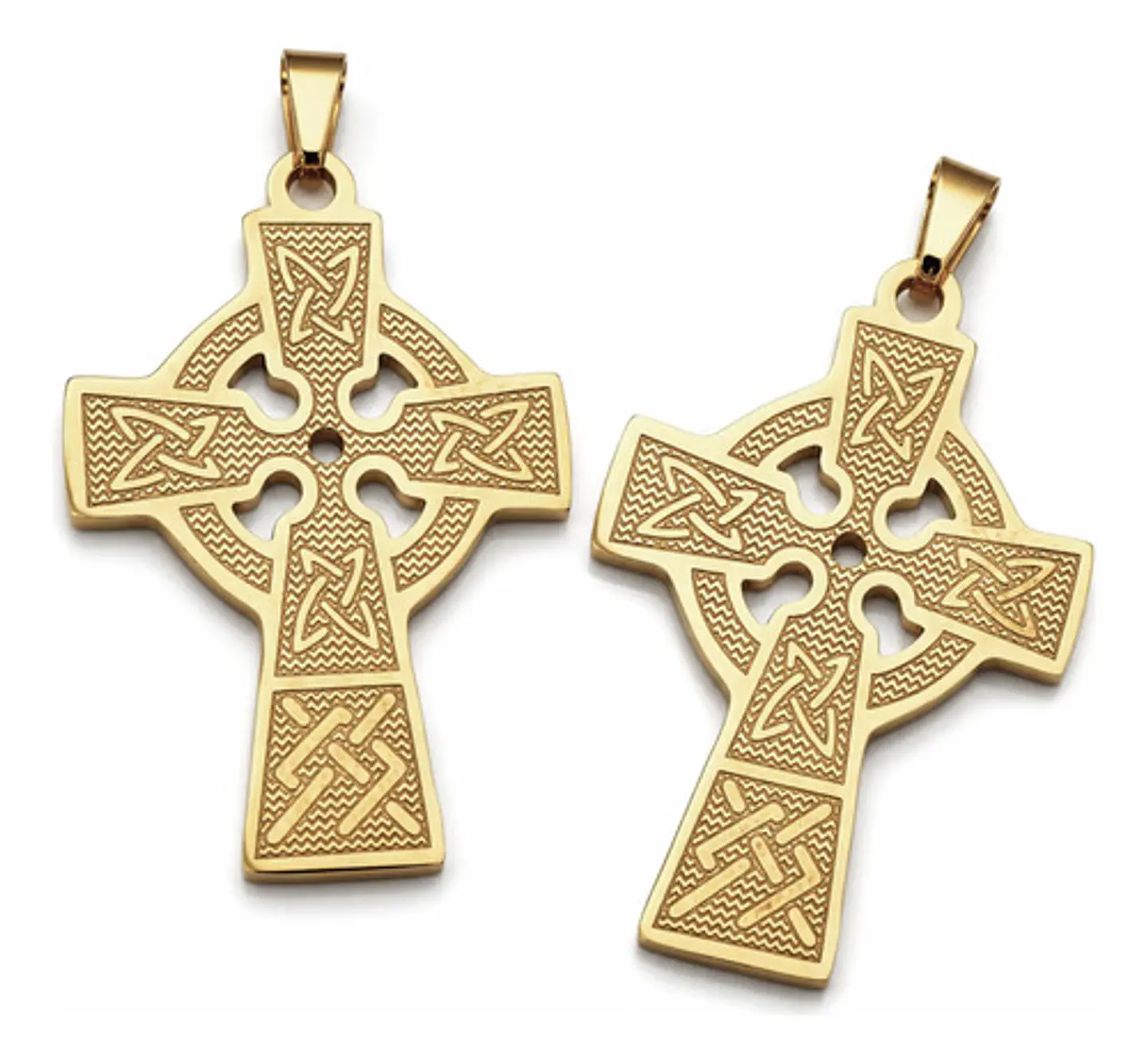 Pack X2 De Acero Para Hombre Mujer Dijes Amuletos Cruz Celta 1