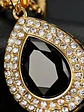 Collar De Acero Color Oro Para Hombre Mujer Dije Gota Piedra - Miniatura 17