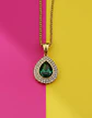 Collar De Acero Color Oro Para Hombre Mujer Dije Gota Piedra - Miniatura 25