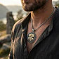 Collar Vikingo En Acero Para Hombres Medallón Drakkar Barco - Miniatura 10