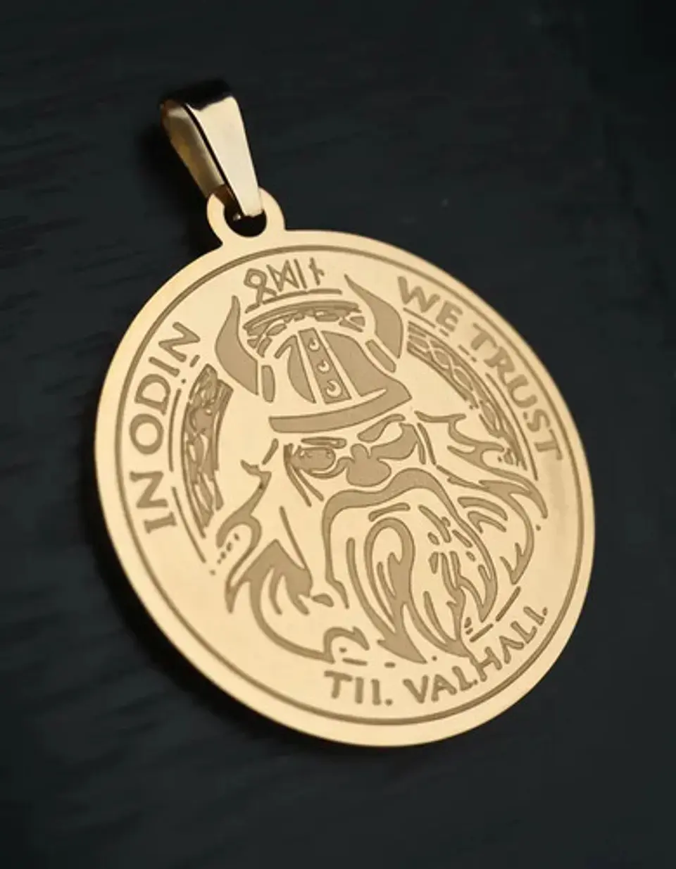 Set 2 Dijes Vikingos De Acero Para Hombre Medallas Dios Odin 8