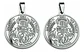 Set 2 Dijes Vikingos De Acero Para Hombre Medallas Dios Odin - Miniatura 12