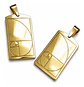 Pack X2 De Acero Para Hombre Y Mujer Dijes Espiral Fibonacci - Miniatura 1