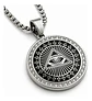 Collar Masón En Acero Para Hombre Dije Ojo De La Providencia - Miniatura 1