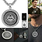 Collar Masón En Acero Para Hombre Dije Ojo De La Providencia - Miniatura 2