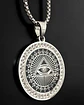 Collar Masón En Acero Para Hombre Dije Ojo De La Providencia - Miniatura 3