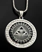 Collar Masón En Acero Para Hombre Dije Ojo De La Providencia - Miniatura 4
