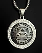 Collar Masón En Acero Para Hombre Dije Ojo De La Providencia - Miniatura 5