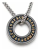 Collar Vikingo En Acero Para Hombres Dije Circular De Runas - Miniatura 1