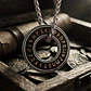 Collar Vikingo En Acero Para Hombres Dije Circular De Runas - Miniatura 3