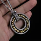 Collar Vikingo En Acero Para Hombres Dije Circular De Runas - Miniatura 5