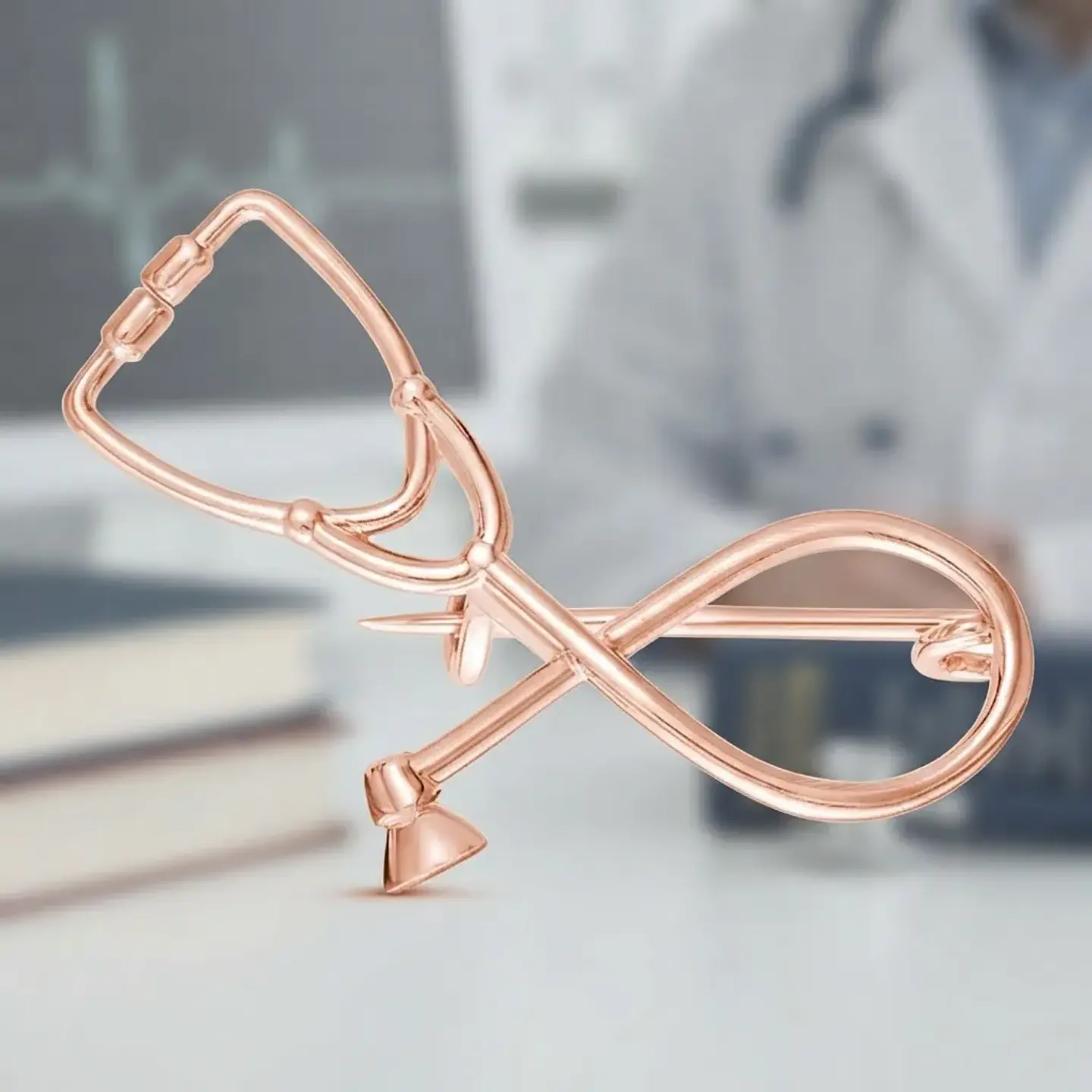 Broche para Hombre Mujer Insignia Médico Estetoscopio Medicina  4