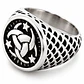 Anillo plateado celta en Acero para hombres Irlandés Triskel - Miniatura 1