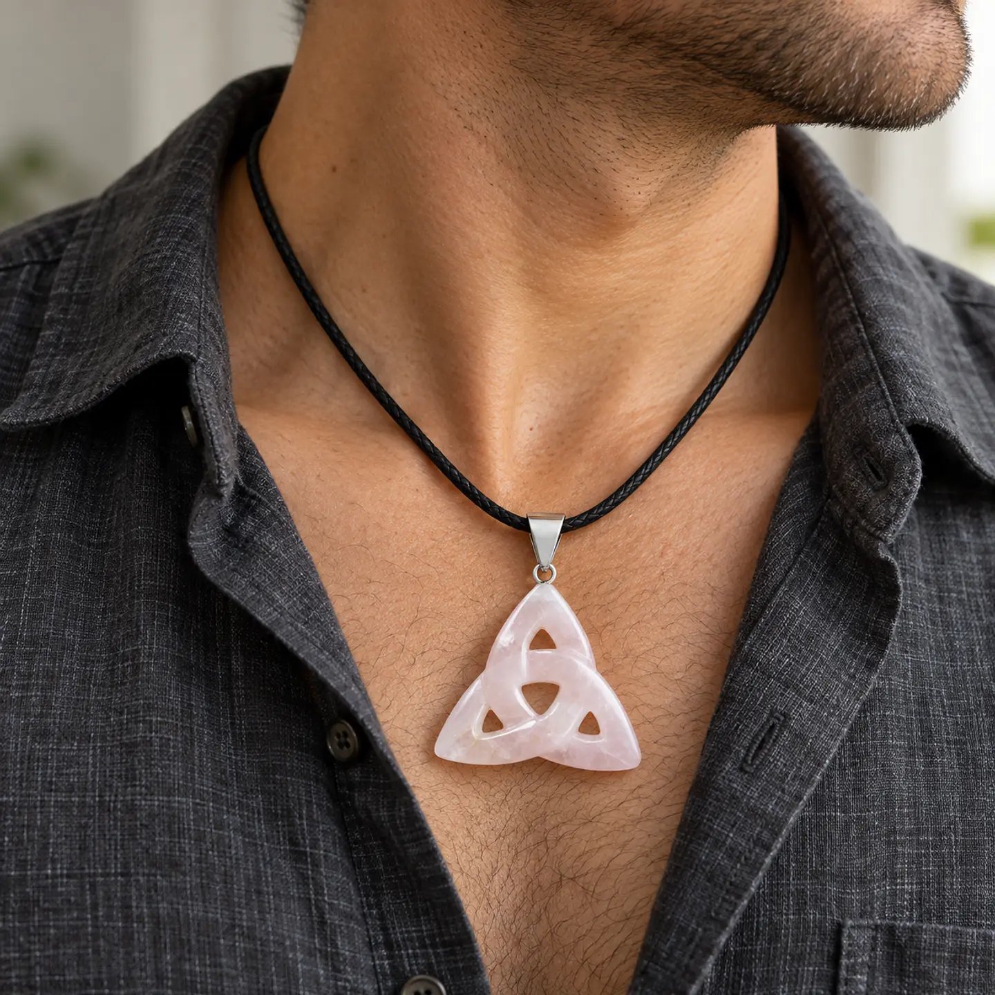Collar Vikingo para Hombre Mujer dije Piedras Natural Ojo Tigre 5