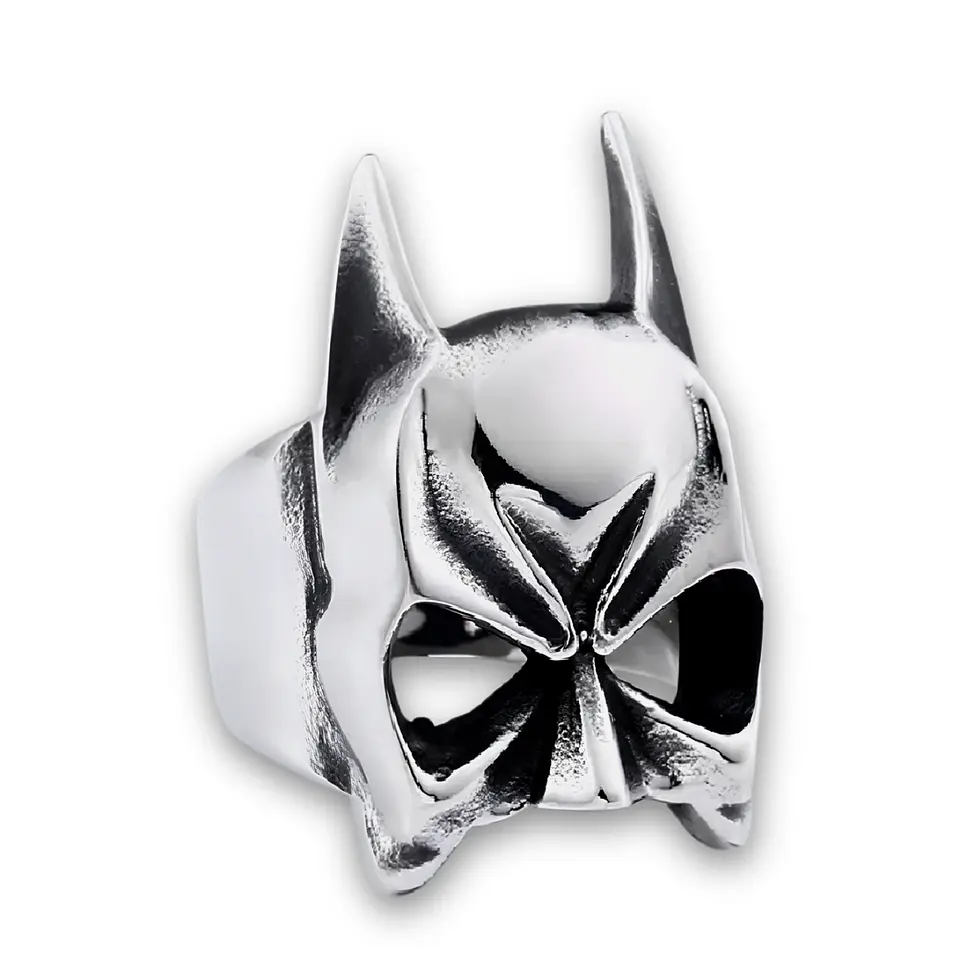 Anillo en Acero para hombre mascara Batman Murcielago 1