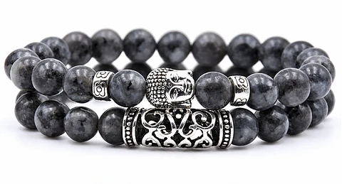 Pulsera Manillas Oración Buda Piedras Naturales Hombre Mujer