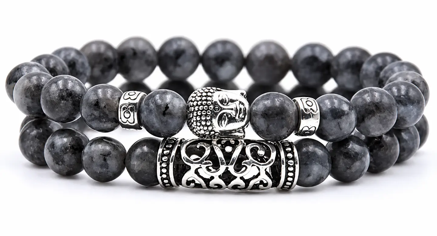 Pulsera Manillas Oración Buda Piedras Naturales Hombre Mujer 1