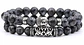 Pulsera Manillas Oración Buda Piedras Naturales Hombre Mujer - Miniatura 1