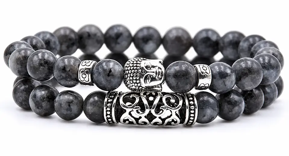 Pulsera Manillas Oración Buda Piedras Naturales Hombre Mujer 1