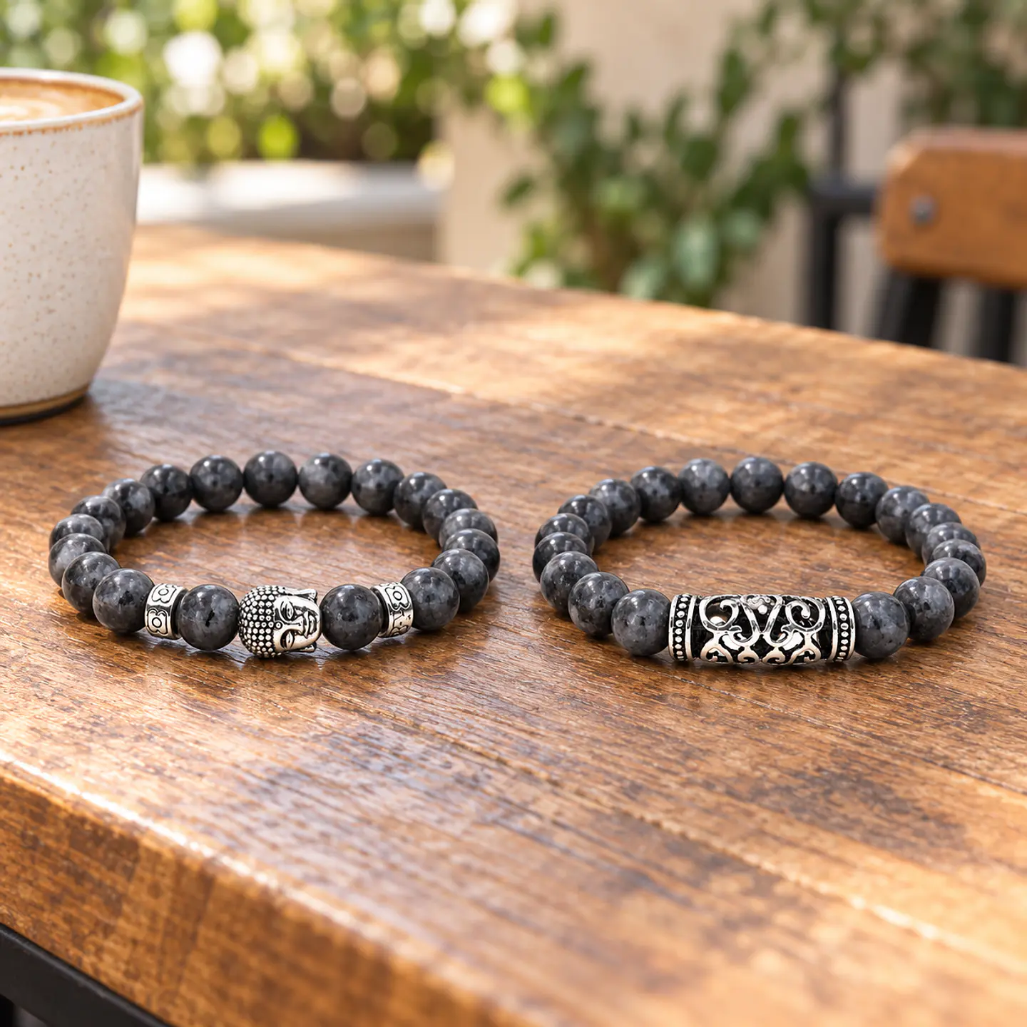 Pulsera Manillas Oración Buda Piedras Naturales Hombre Mujer 5