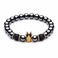 Brazalete Pulsera Manilla Hematita Piedra Volcánica Hombre - Miniatura 1