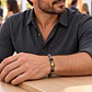 Brazalete Pulsera Manilla Hematita Piedra Volcánica Hombre - Miniatura 7