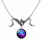 Collar Cristal Universo Espacio Lunas Galaxia Hombre Mujer - Miniatura 8