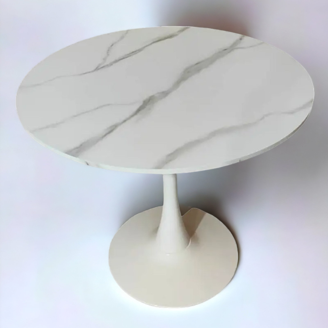 Mesa Tulip Cuarzo Blanco 80 cm 3