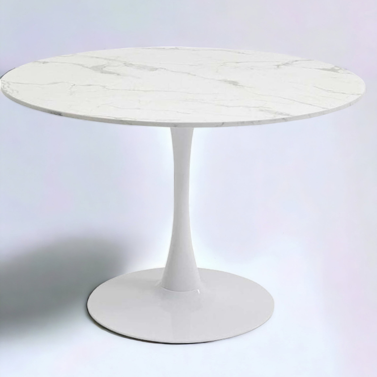 Mesa Tulip Cuarzo Blanco 100 cm 3