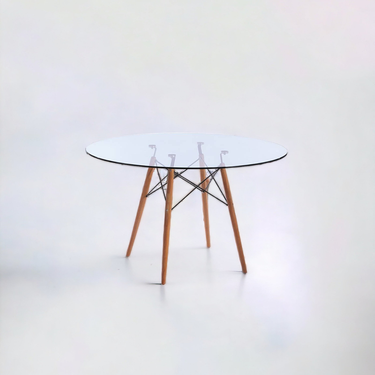 Mesa Redonda Vidrio Eames 120 cm 3