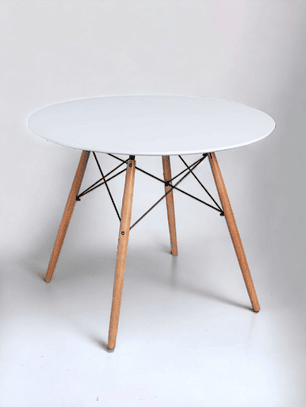 Mesa Redonda Melamina Blanca Eames 100 cm