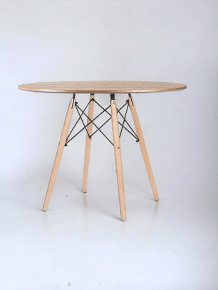 Mesa Redonda Melamina Madera Eames 100 cm