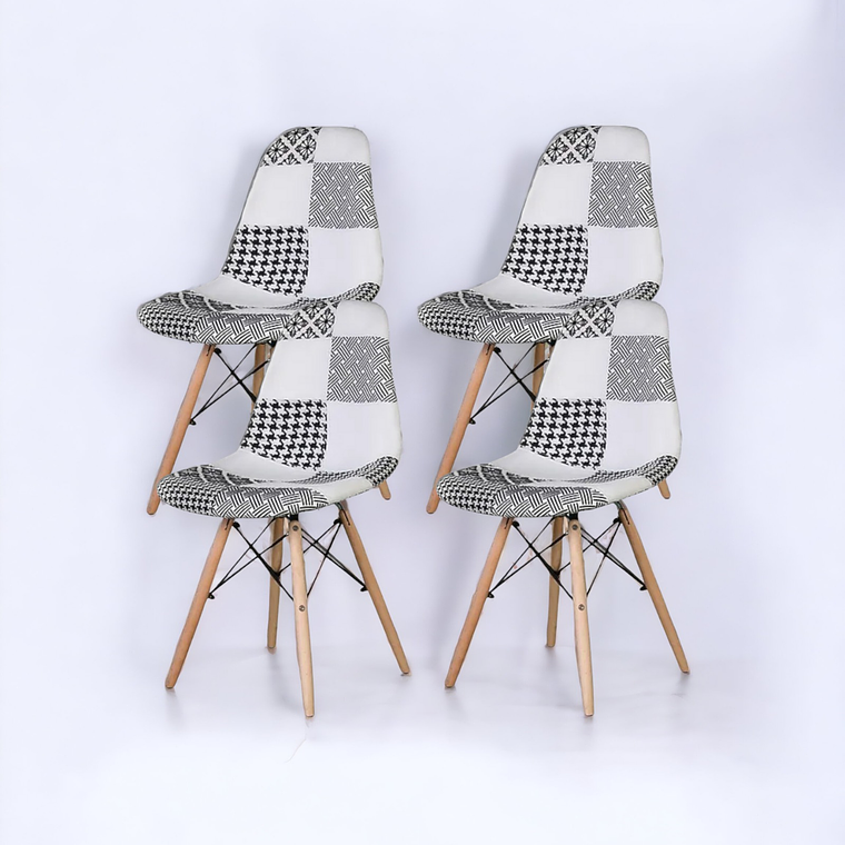 Pack Sillas Patchwork 6