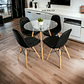 Comedor Mesa Redonda Vidrio Eames + Sillas Buckle - Miniatura 1