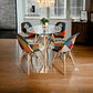 Comedor Mesa Redonda Vidrio Eames + Sillas Patchwork - Miniatura 1