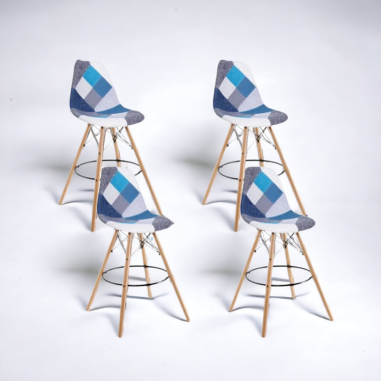 Pack Taburetes Patchwork 5