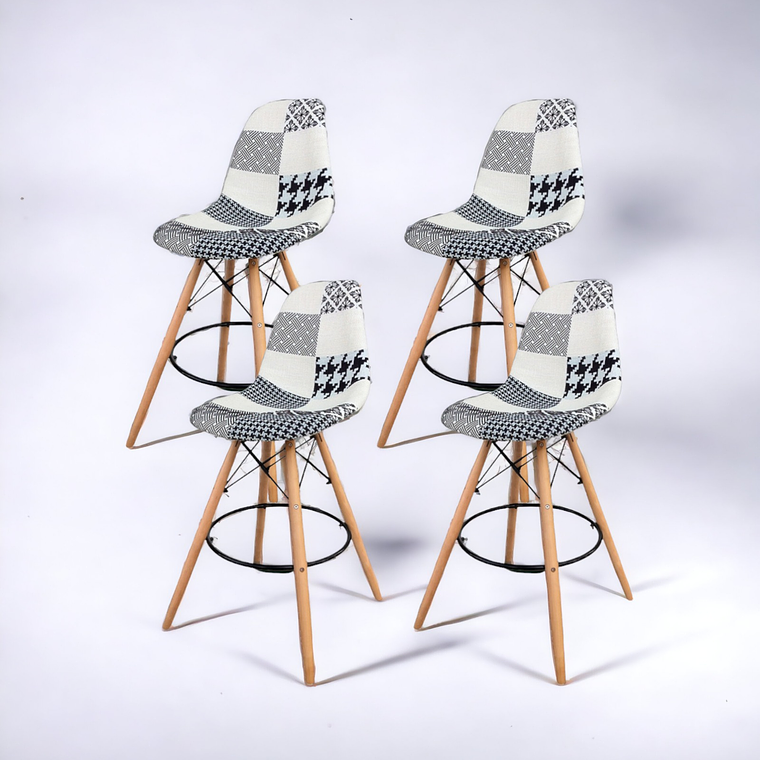 Pack Taburetes Patchwork 6