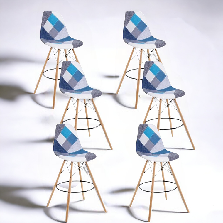 Pack Taburetes Patchwork 9