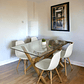 Comedor Mesa Rectangular Vidrio Elite 140x90 cm + Sillas Eames - Miniatura 1