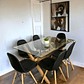 Comedor Mesa Rectangular Vidrio Elite 140x90 cm +  Sillas Buckle - Miniatura 2