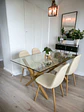 Comedor Rectangular Vidrio Elite con Sillas Scoop - Miniatura 2