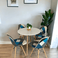 Comedor Mesa Redonda Melamina Eames Blanca + Sillas Patchwork - Miniatura 3