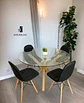 Comedor Redondo Vidrio Madrid con Sillas Buckle - Miniatura 1