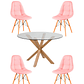 Comedor Mesa Redonda Vidrio Madrid + Sillas Buckle - Miniatura 5