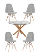 Comedor Redondo Vidrio Madrid con Sillas Buckle - Miniatura 7