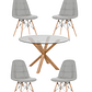 Comedor Mesa Redonda Vidrio Madrid + Sillas Buckle - Miniatura 7