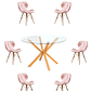 Comedor Mesa Redonda Vidrio Madrid + Sillas Radar - Miniatura 3