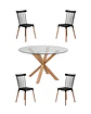 Comedor Redondo Vidrio Madrid con Sillas Windsor  - Miniatura 5