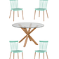 Comedor Mesa Redonda Vidrio Madrid + Sillas Windsor - Miniatura 9