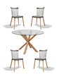 Comedor Redondo Vidrio Madrid con Sillas Windsor  - Miniatura 8